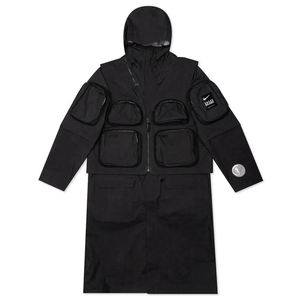 Nike x Undercover Parka Jacket Size XS Mens Black 2 in 1 Vest Zip $500